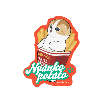 mofusand Diner Smartphone-sized Sticker (Potato Meow)