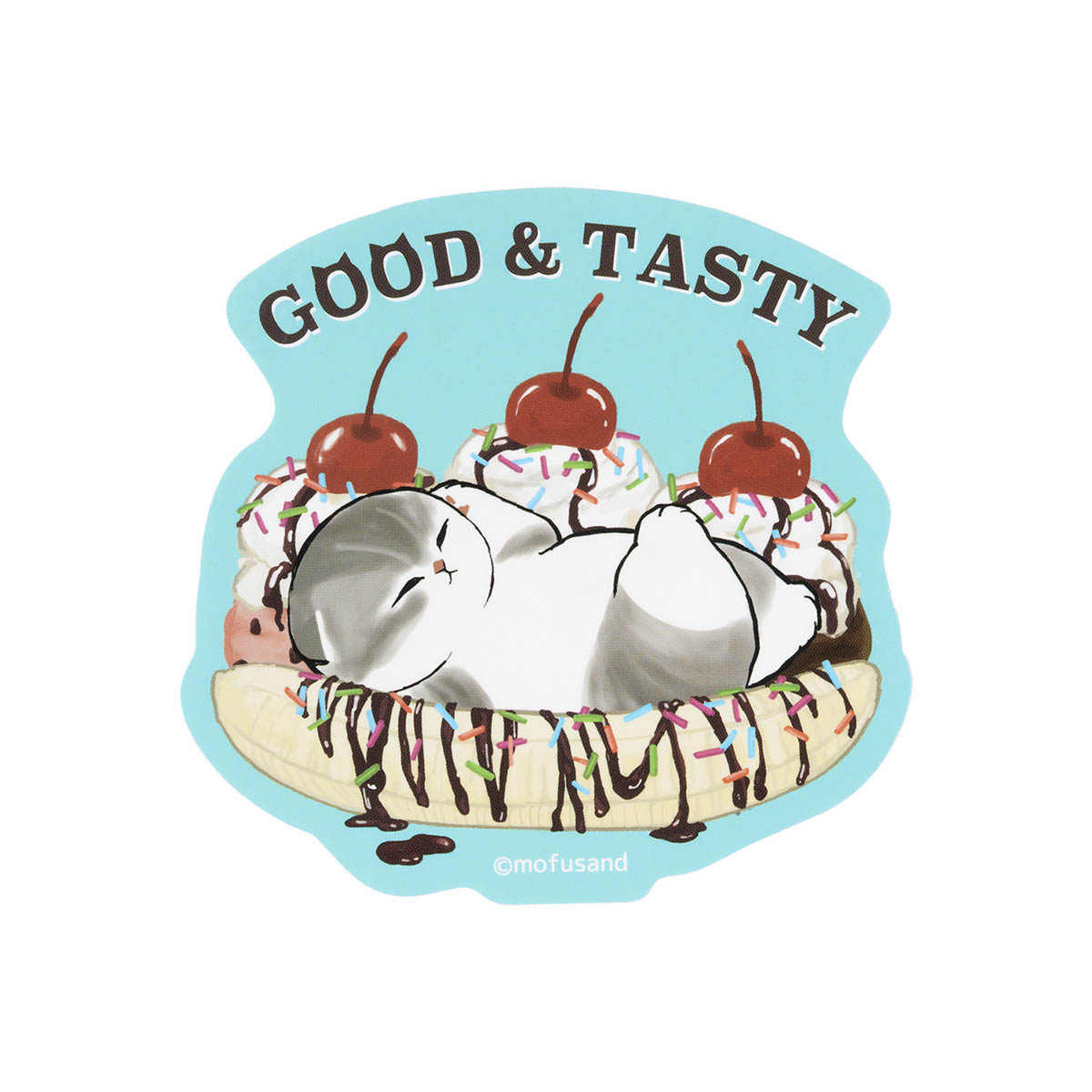 mofusand Diner Smartphone-sized Sticker (Dessert Meow)