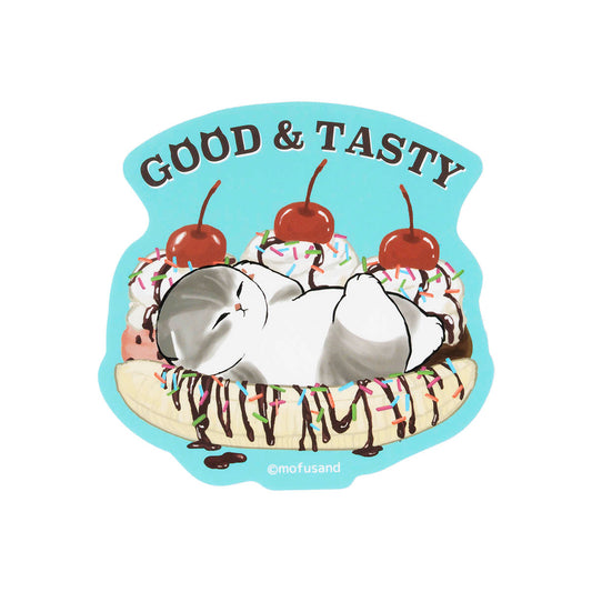 mofusand ダイナー スマホに貼れるサイズのステッカー(にゃんこデザート)
