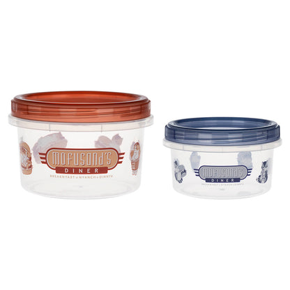 mofusand Diner 2-Size Round Containers (Large & Small)