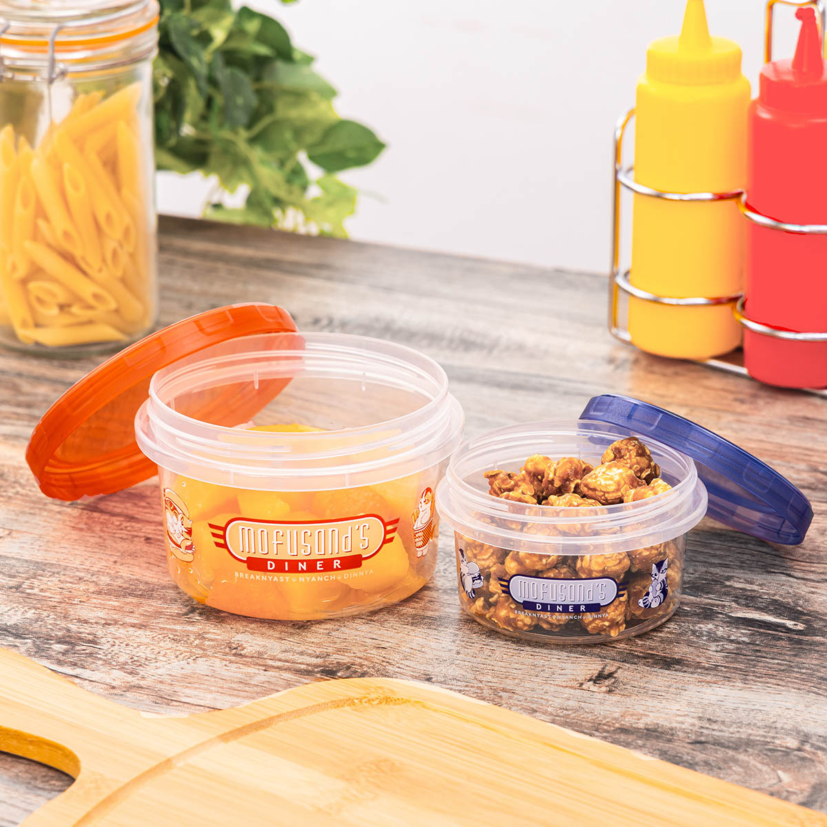 mofusand Diner 2-Size Round Containers (Large & Small)