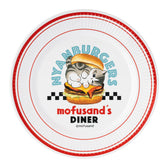 mofusand Diner Melamine Plate Like a Paper Plate (Burger Meow)