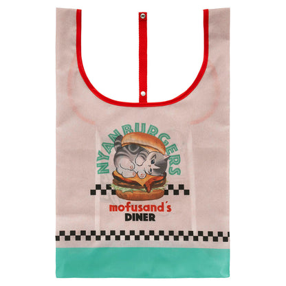 mofusand ダイナー お持ち帰りバーガーに便利な縦長底マチ広エコバッグ