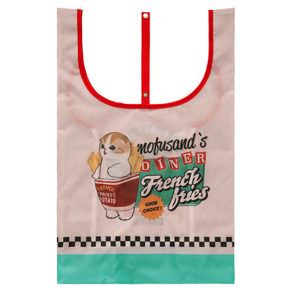 mofusand ダイナー お持ち帰りバーガーに便利な縦長底マチ広エコバッグ