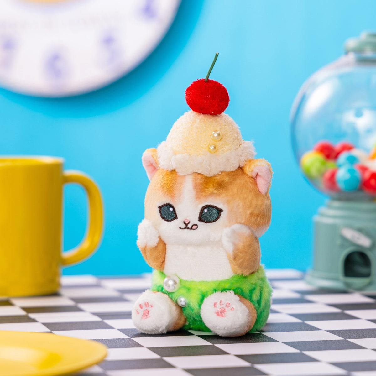 mofusand Diner Mascot Keychain (Cream Soda Meow)
