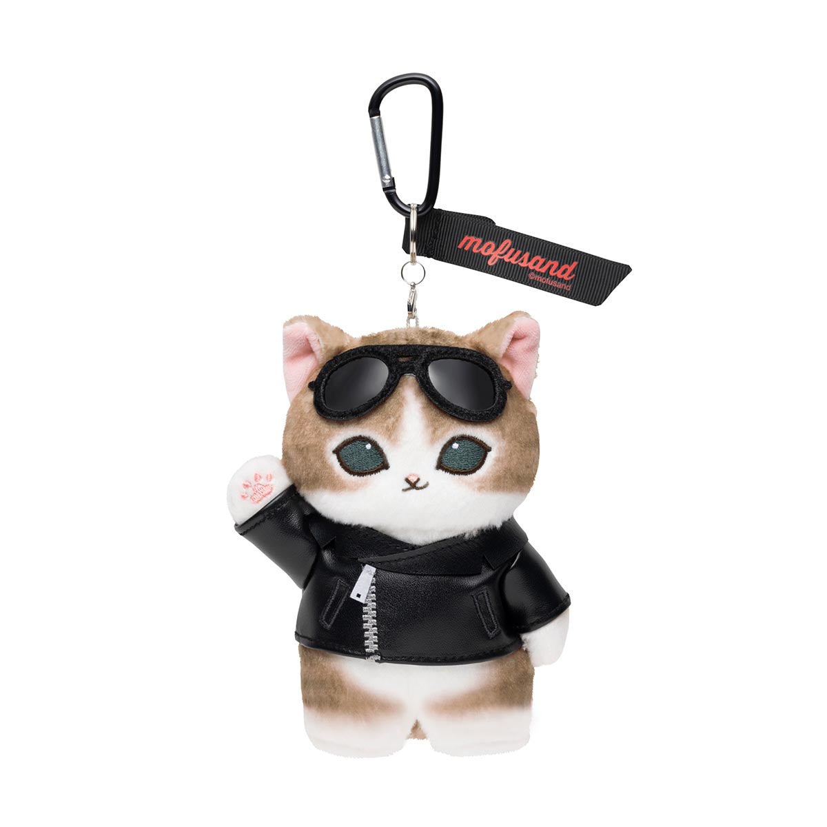 mofusand Diner Mascot Keychain (Leather Jacket Meow)