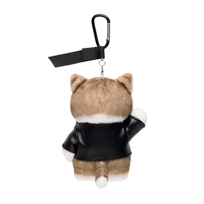 mofusand Diner Mascot Keychain (Leather Jacket Meow)