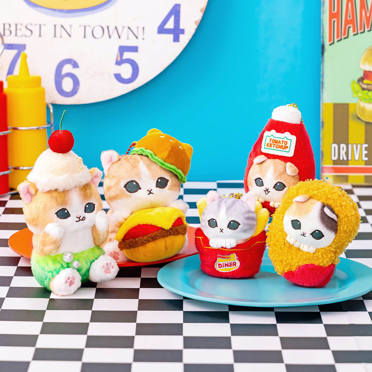mofusand Diner Mascot Keychain (Cream Soda Meow)
