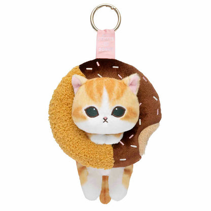mofusand COFFEE AND DONUTS Mascot Keychain (Half Chocolate)