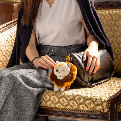 mofusand COFFEE AND DONUTS Mascot Keychain (Milk Chocolate)