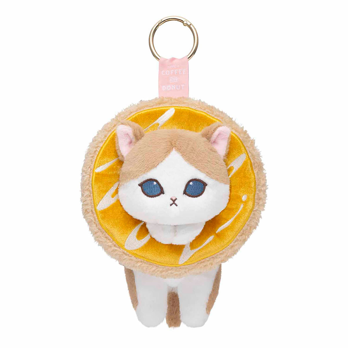 mofusand COFFEE AND DONUTS Mascot Keychain (Orange Cream)