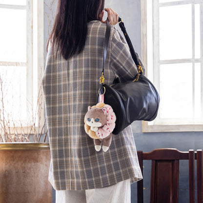 mofusand COFFEE AND DONUTS Mascot Keychain (Strawberry Cruller)