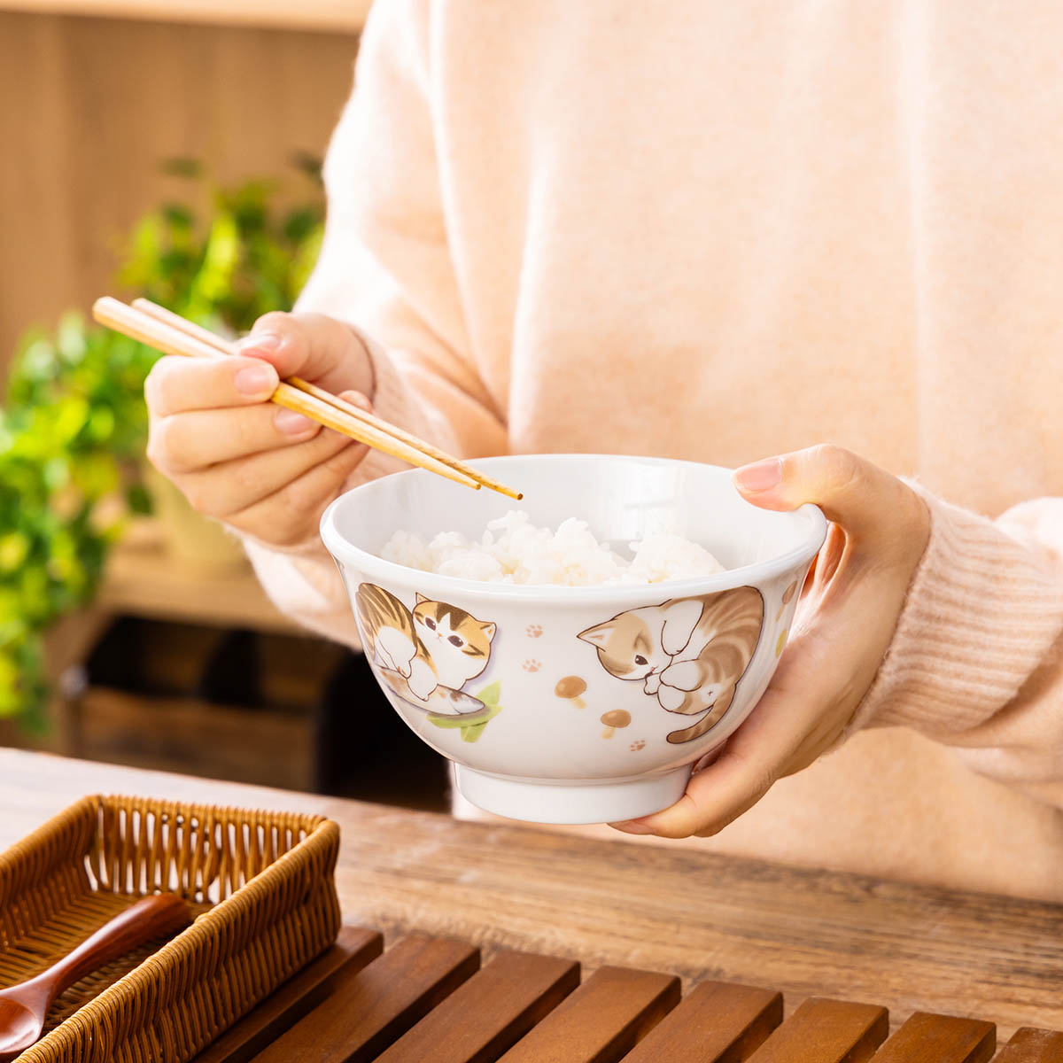 mofusand Vegetable Meow Small Rice Bowl