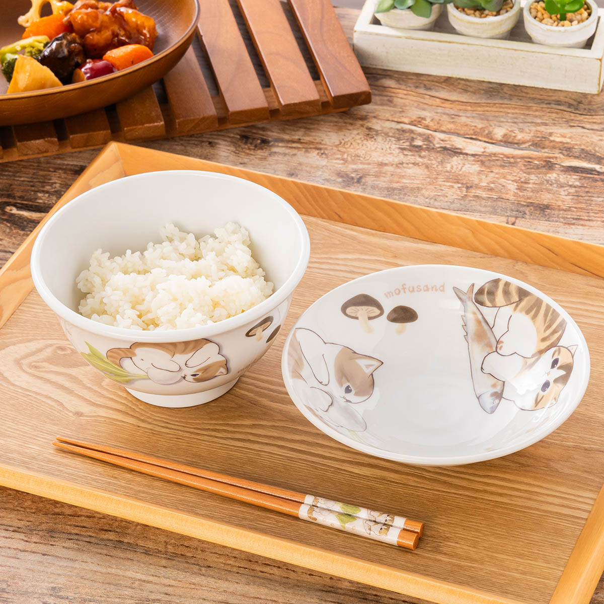 mofusand Vegetable Meow Small Rice Bowl