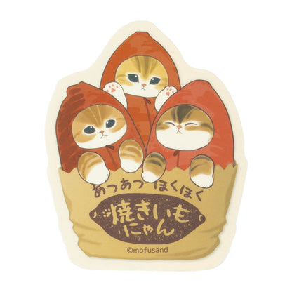 mofusand Smartphone-sized Matte Sticker (Hot & Fluffy Baked Sweet Potato Meow)