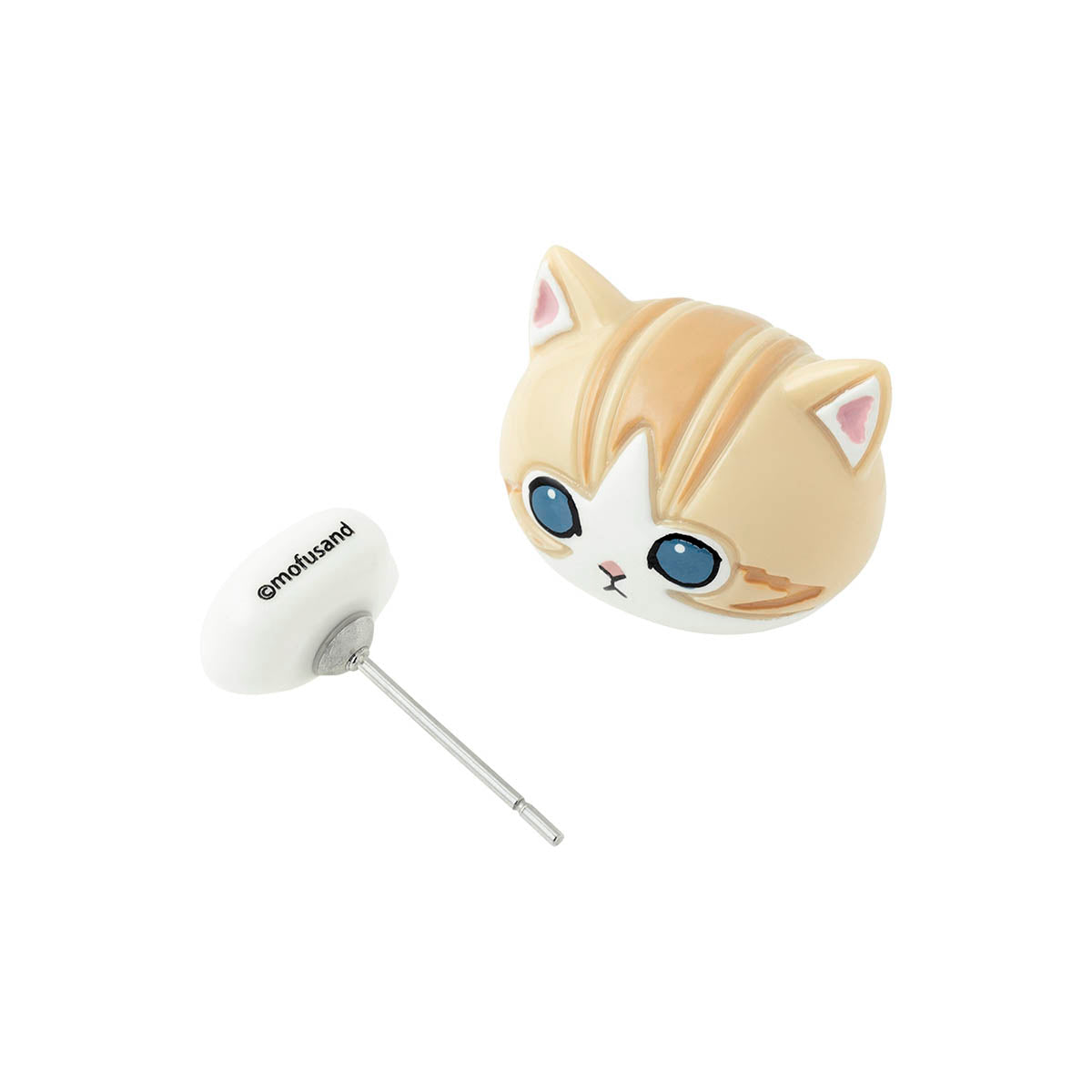 mofusand ダブルフェイスピアス(茶白) | mofusandもふもふマーケット