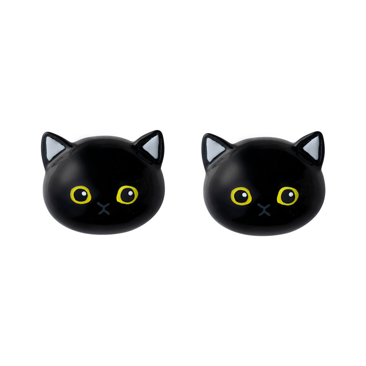 mofusand Double Face Earrings (Black)