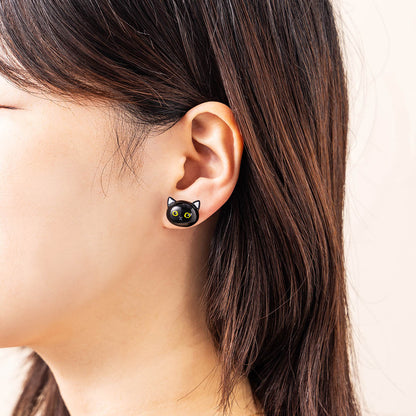 mofusand Double Face Earrings (Black)