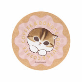 mofusand COFFEE AND DONUTS Smartphone-sized Sticker (Strawberry Chocolate)