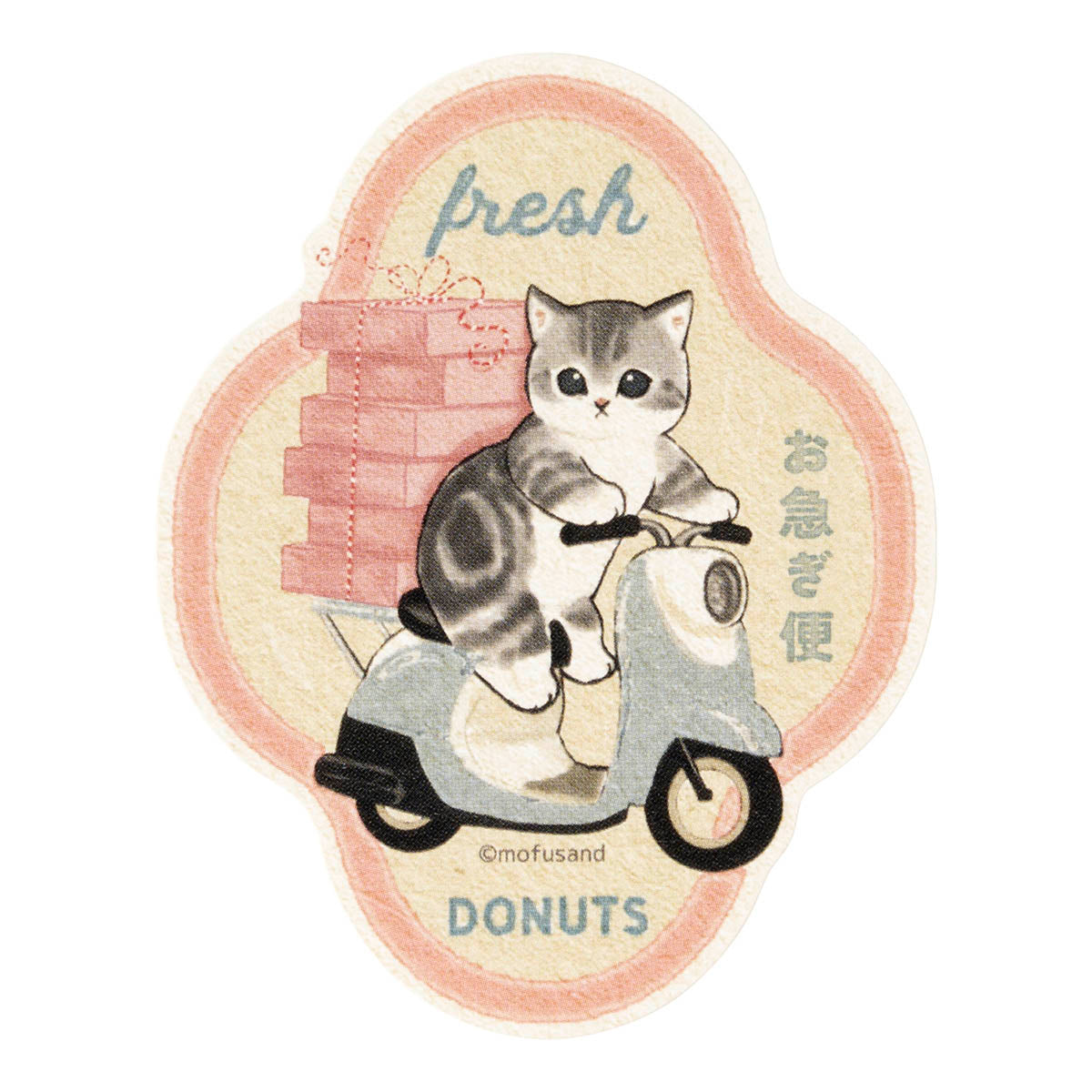 mofusand COFFEE AND DONUTS Smartphone-sized Sticker (Express Delivery)