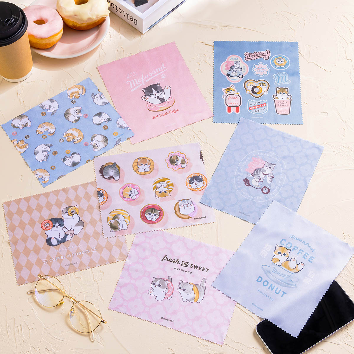 mofusand COFFEE AND DONUTS Trading Multi-Cloth (All 8 Types)