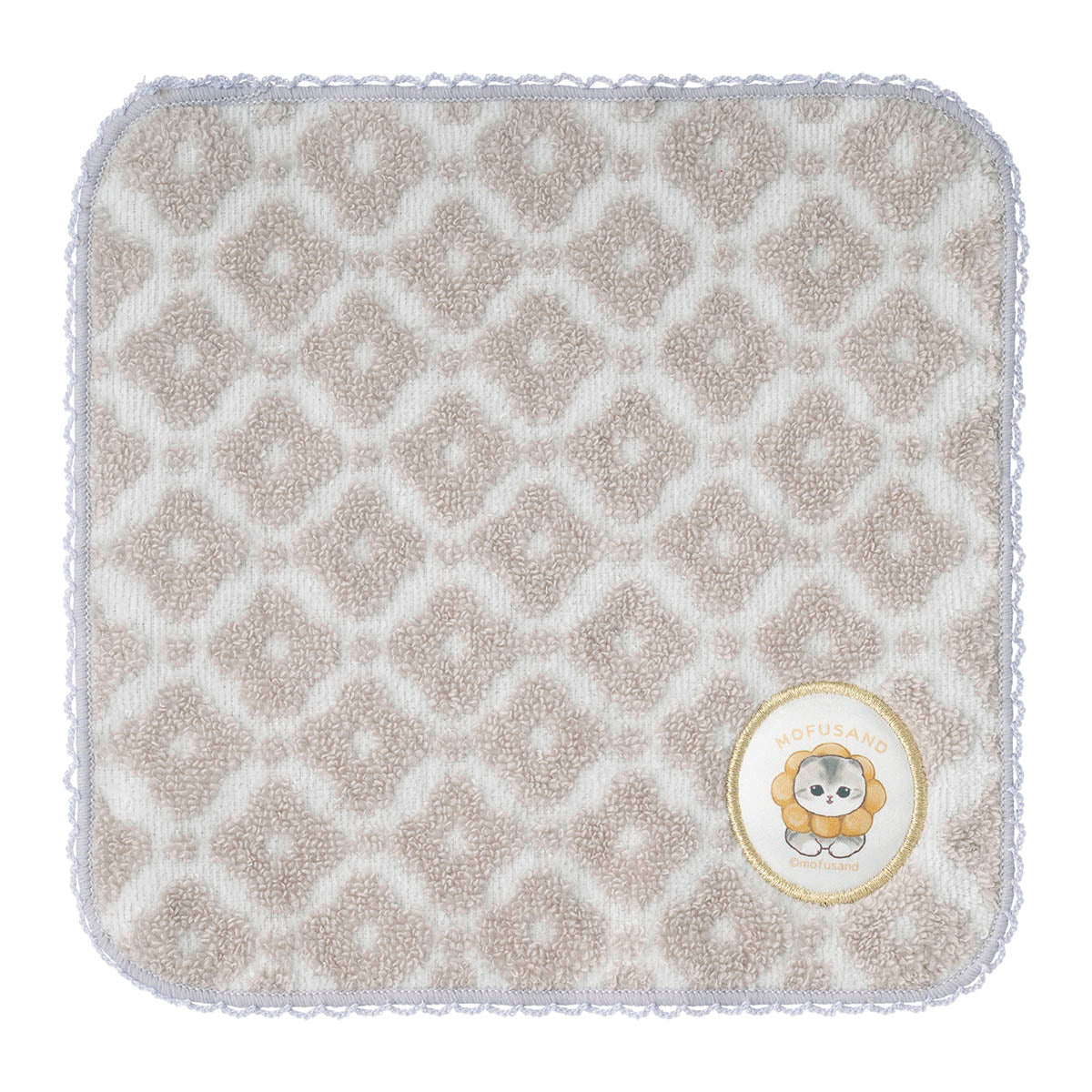 mofusand COFFEE AND DONUTS Jacquard Hand Towel (Beige)