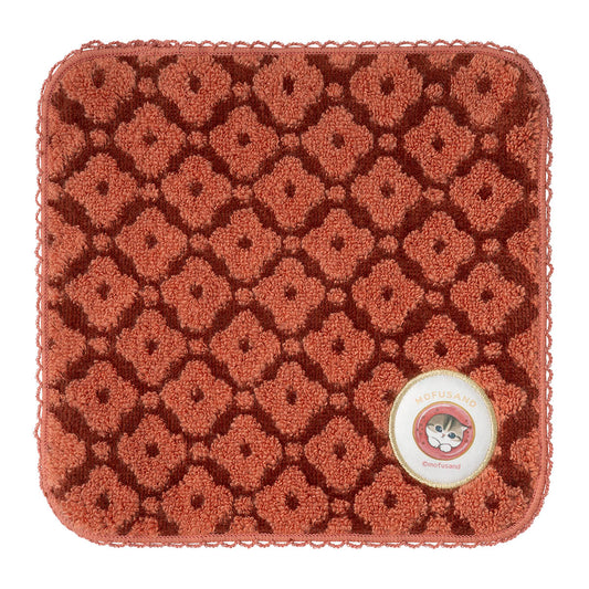 mofusand COFFEE AND DONUTS Jacquard Hand Towel (Red)