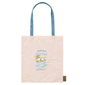 mofusand COFFEE AND DONUTS Flat Tote Bag (Pink)