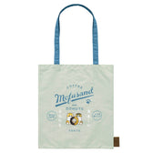 mofusand COFFEE AND DONUTS Flat Tote Bag (Blue)