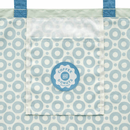 mofusand 咖啡與甜甜圈 扁平托特包（藍色）
