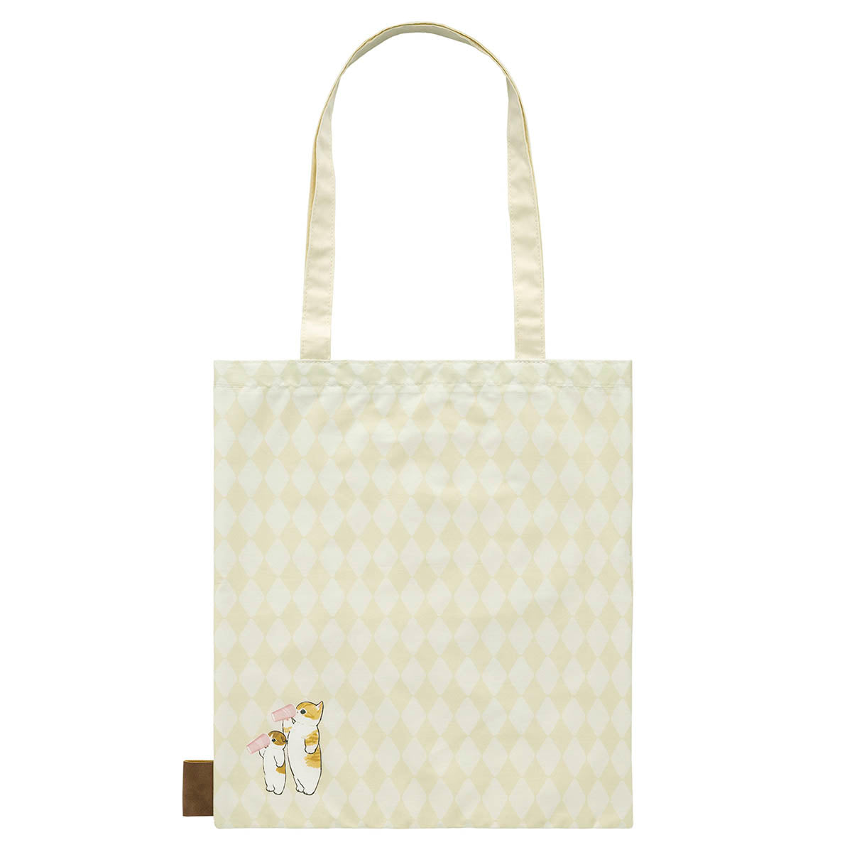 mofusand COFFEE AND DONUTS Flat Tote Bag (Beige)