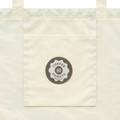 mofusand COFFEE AND DONUTS Flat Tote Bag (Beige)
