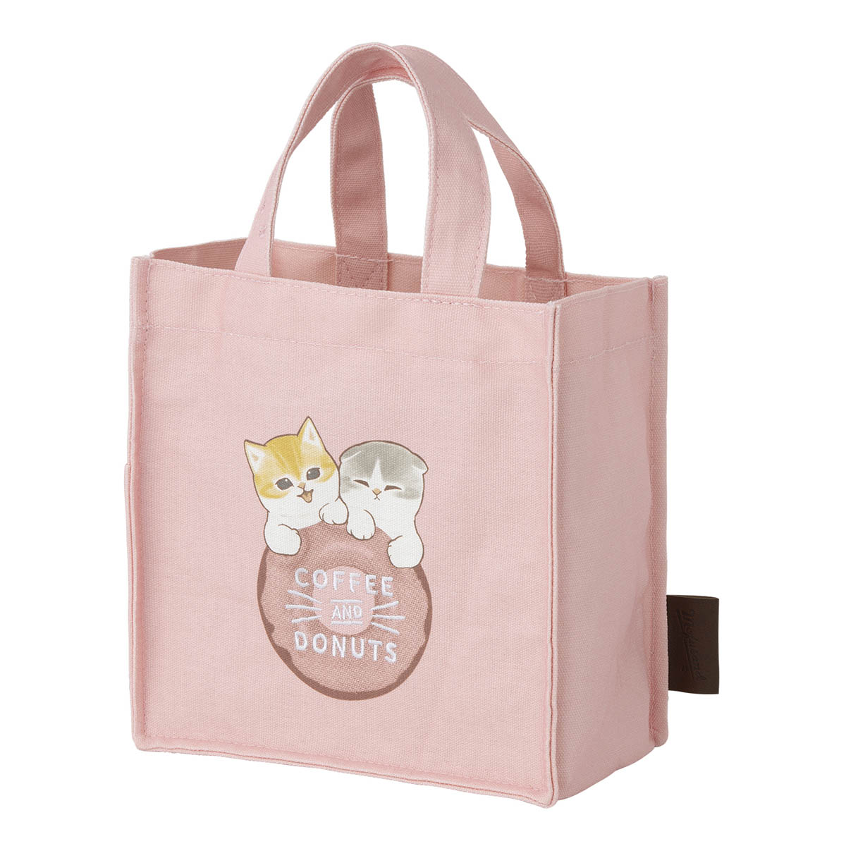 mofusand COFFEE AND DONUTS ランチサイズスクエアトート(ピンク
