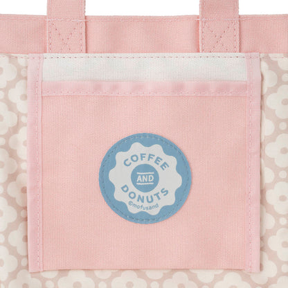mofusand 咖啡與甜甜圈 午餐方形托特包（粉紅色）