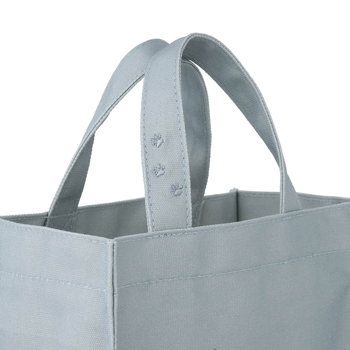 mofusand COFFEE AND DONUTS Lunch-size Square Tote Bag (Blue)