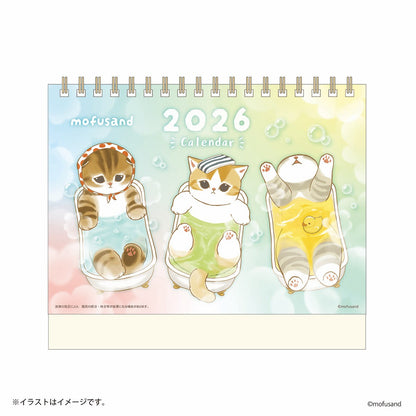 mofusand 2026 Desktop Calendar Starting January (with Mini Stickers)