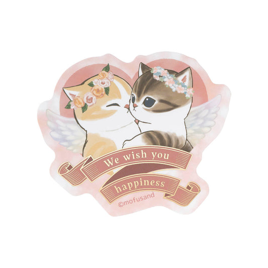 mofusand Cupid & Angel Smartphone-sized Gift Sticker (We wish you happiness)