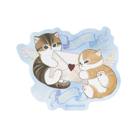 mofusand Cupid & Angel Smartphone-sized Gift Sticker (Love letter)