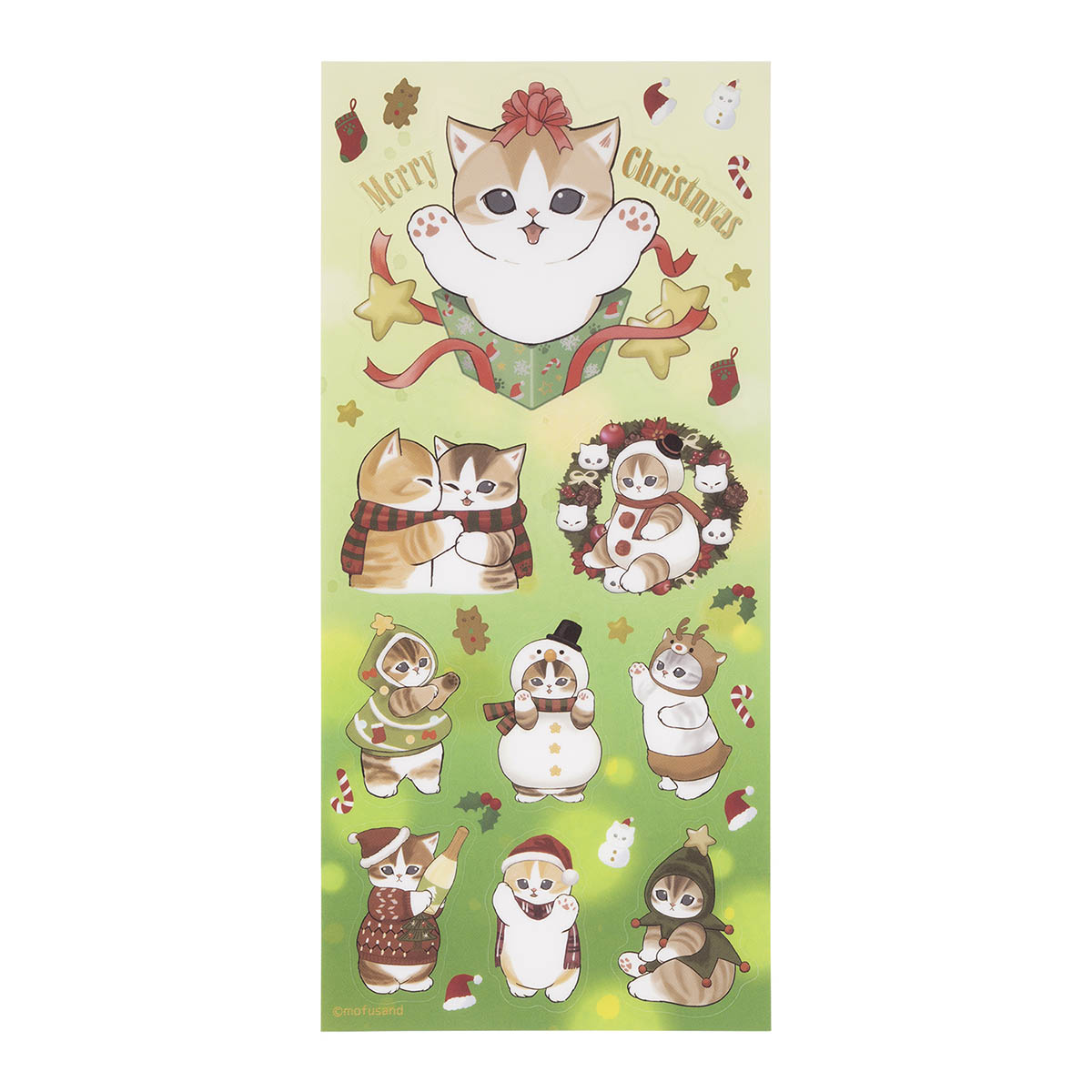 mofusand Cupid & Angel Clear Sticker (Merry Christmas)