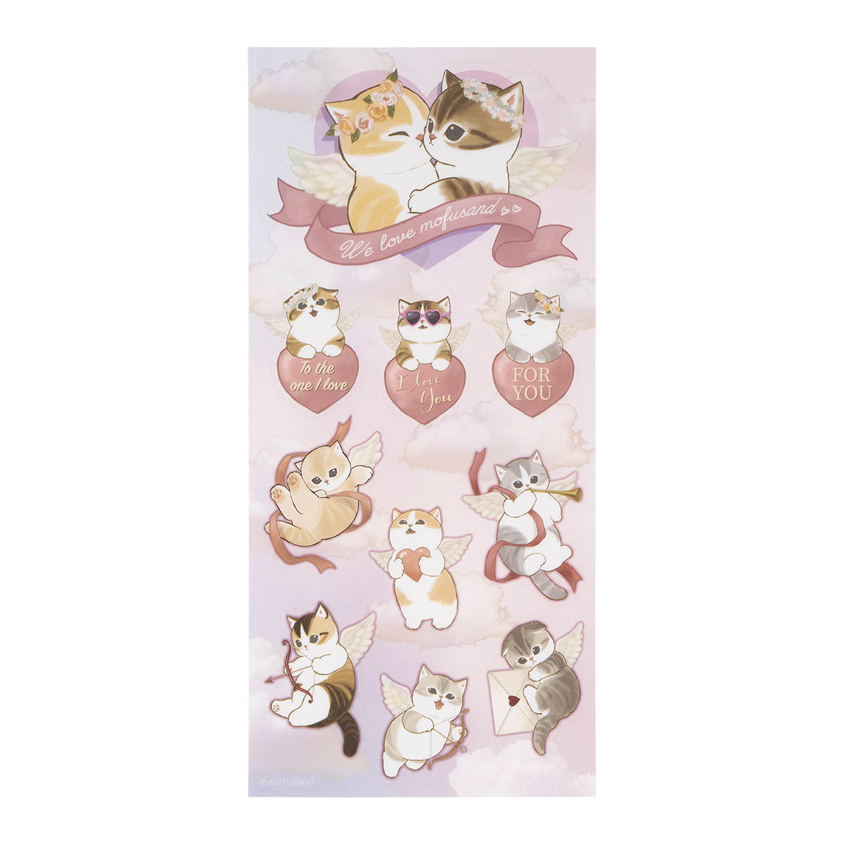 mofusand Cupid & Angel Clear Sticker (Cupid & Angel)