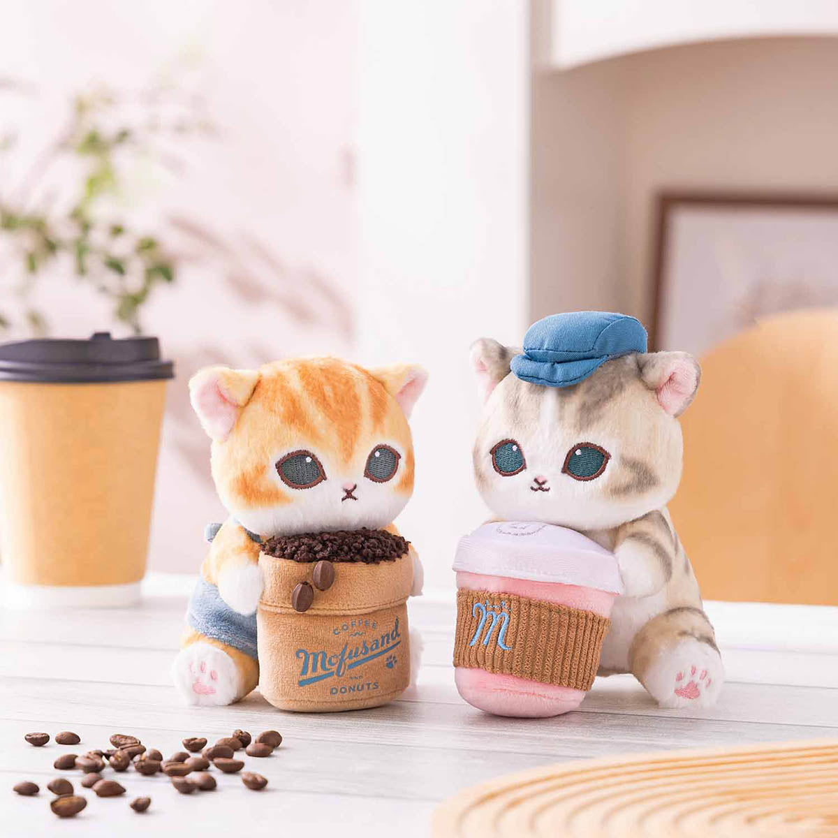 mofusand + STARBUCKS 猫のぬいぐるみ mofusand starbucks ぬいぐるみ モフサンド スタバ - メルカリ