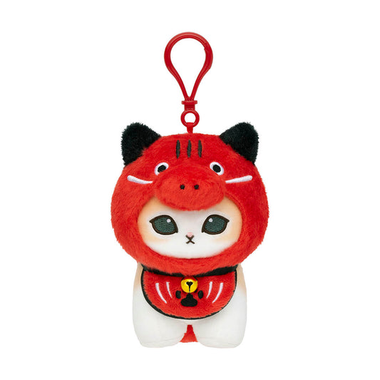 mofusand Lucky Meow Mascot Keychain (Akabeko)