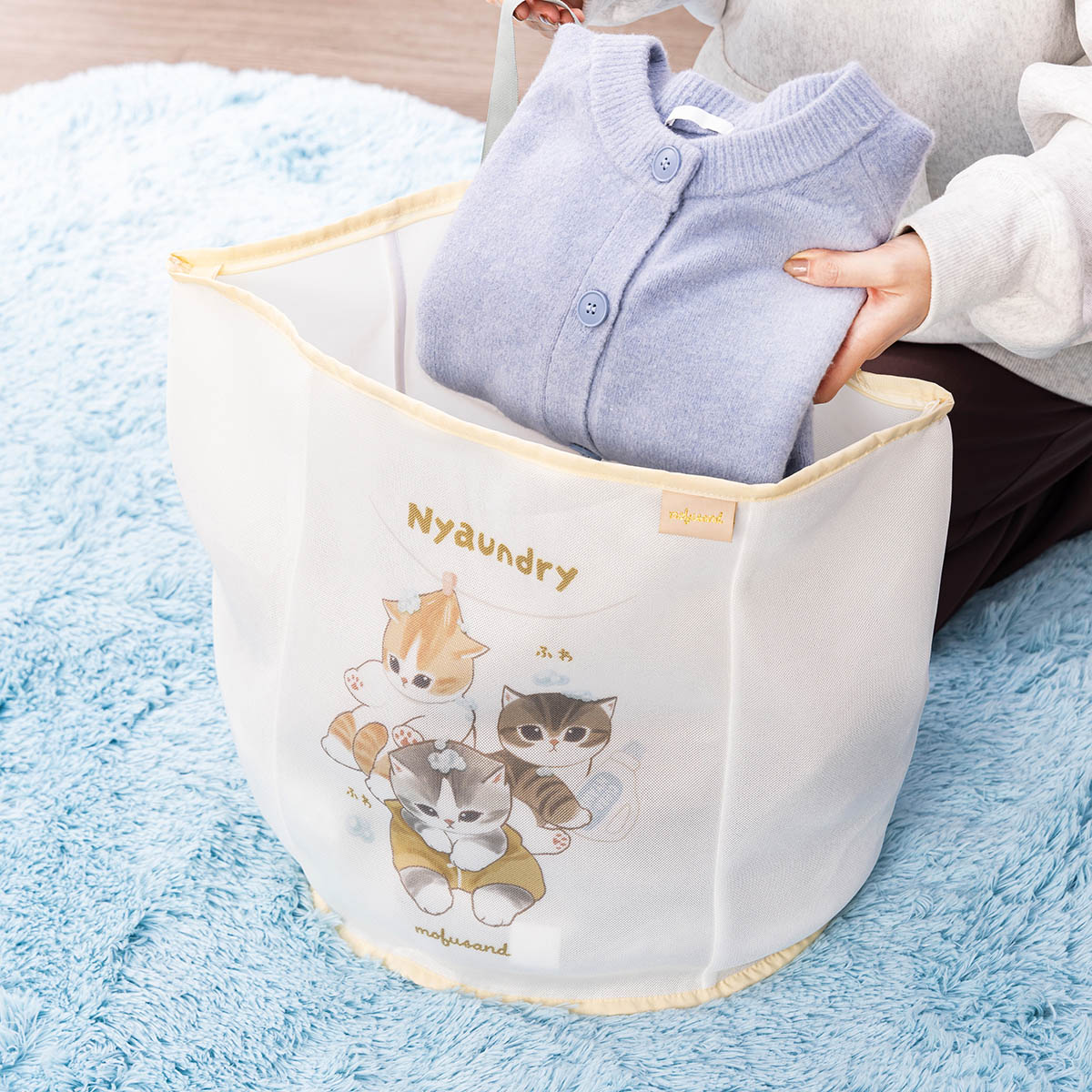 mofusand おめでたいにゃん 大きめランドリーバッグ | mofusand