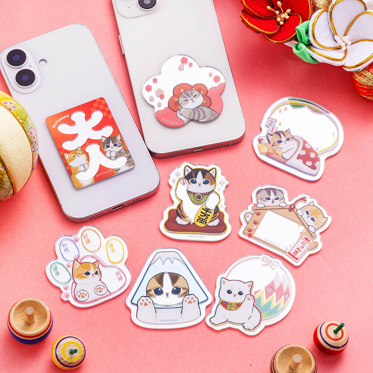 mofusand おめでたいにゃん 開運！トレーディングアクリルミラーステッカー(全8種)