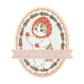 mofusand MERCI STRAWBERRY Smartphone-sized Foil-Stamped Sticker (SO BERRY SWEET)