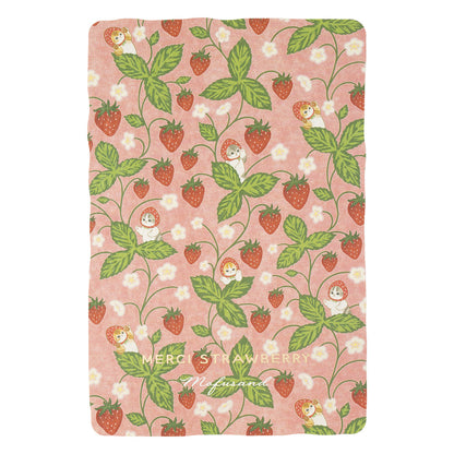 mofusand MERCI STRAWBERRY 箔押しダイカットポストカード(いちごな総柄)