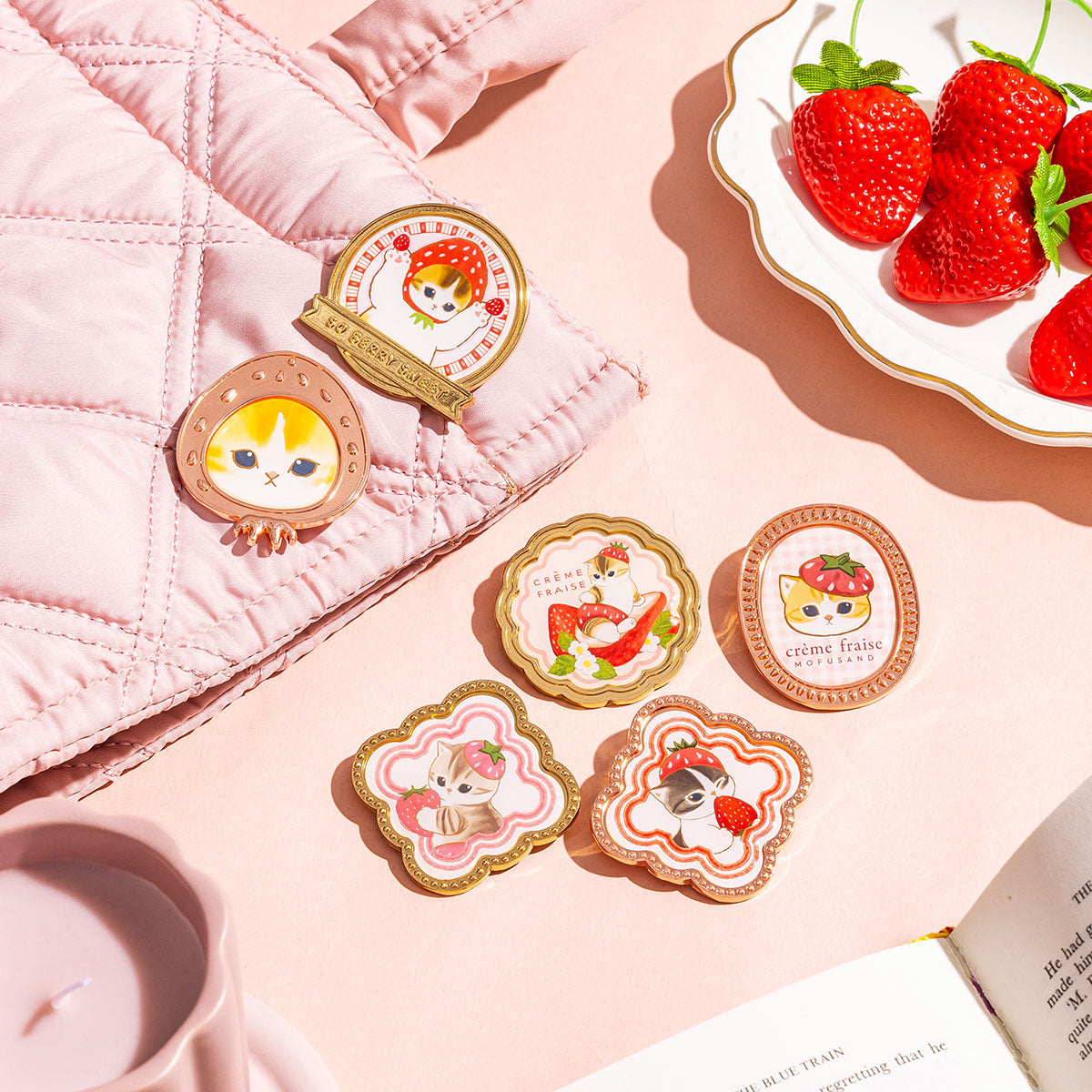 mofusand MERCI STRAWBERRY トレーディングミニメタルバッジ(全6種)
