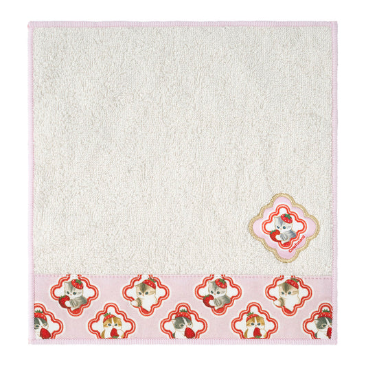 mofusand MERCI STRAWBERRY Hand Towel (Rhombus)