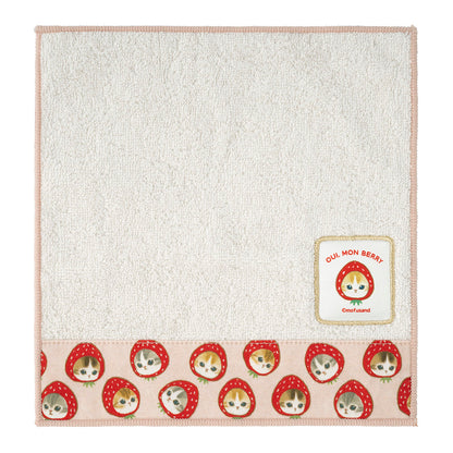 mofusand MERCI STRAWBERRY Hand Towel (Square)