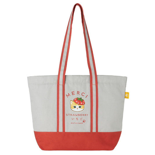 mofusand MERCI STRAWBERRY Large Gusset Tote Bag